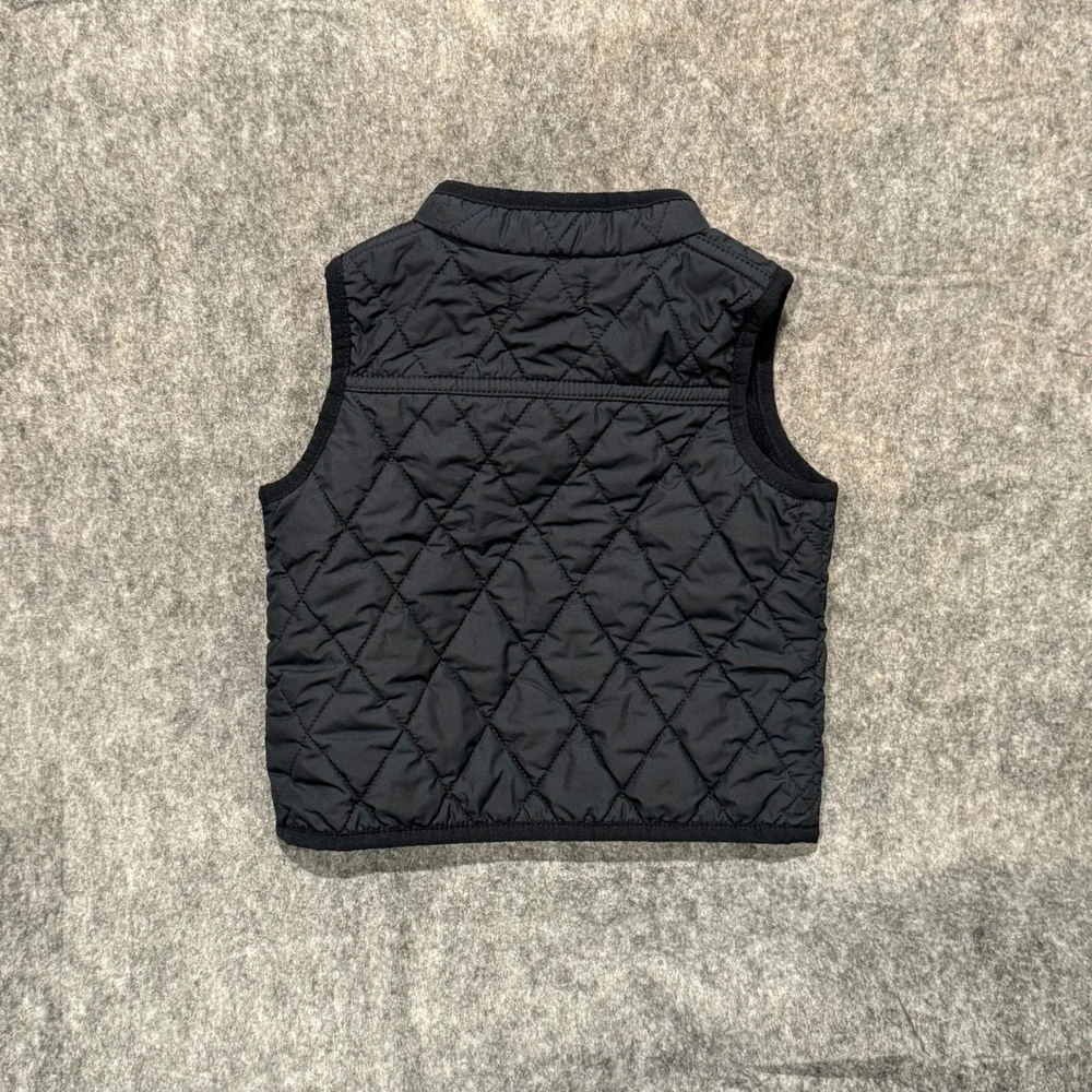 Ralph Lauren Kids Navy Blue Quilted‎ Zip Up Vest 12M